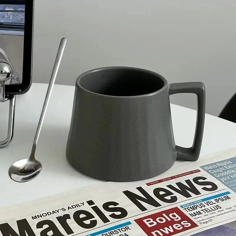 400 мл ретро кофейные чашки набор креативные керамические чашки ручной работы с ложкой кружка для молока и воды кружки для завтрака домашняя посуда для напитков домашний офис