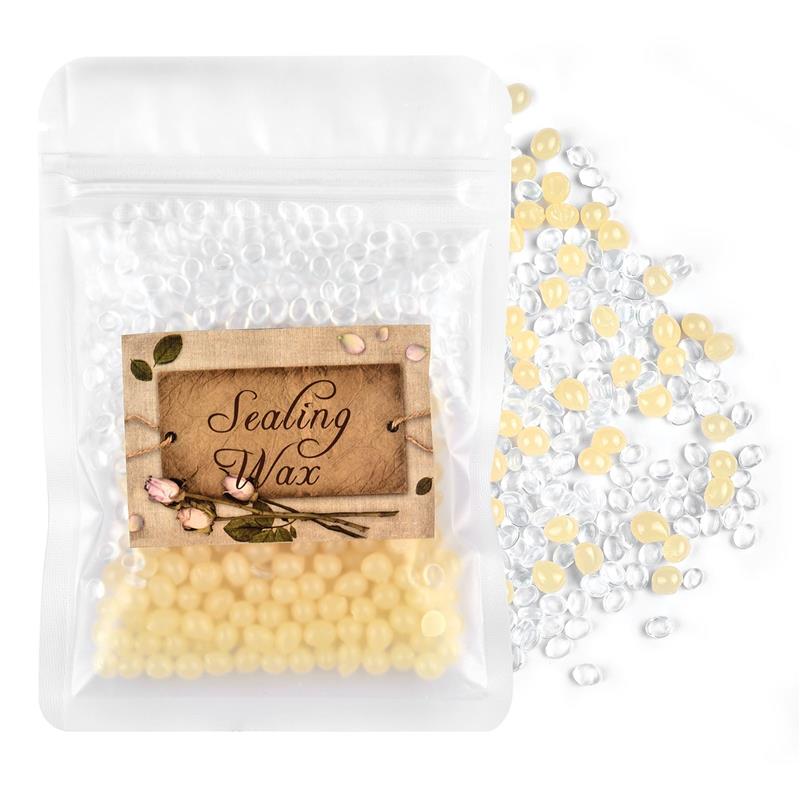 Прозрачные частицы воска из лака Янтарный золотой прозрачный лаковый клей Герметизирующий восковой клей DIY Самодельный конверт для запечатывания липкой лентой