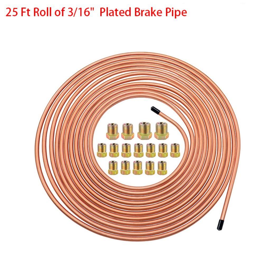3/16" OD 1/4" OD Автомобильный рулонный шланг с винтовой крышкой для трубки Тормозной шланг Автомобильные аксессуары Тормозная трубка