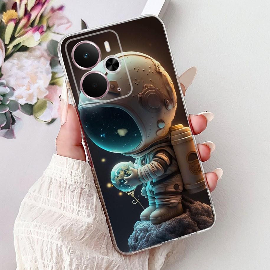 Чехол для Realme 14 5G Чехол-бампер Realme 14T RMX5078 RMX5075 Ударопрочный Силиконовый Мягкий ТПУ Цветочный Бампер Для Realme14 14 T Корпуса Телефона