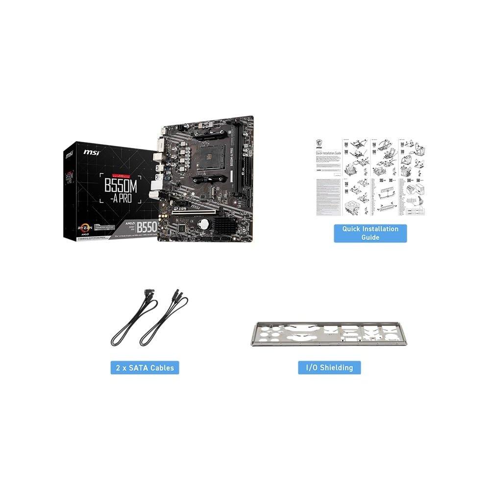 MSI B550M-A PRO Micro-ATX Motherboard AMD B550 Chipset Socket AM4 Ryzen DDR4 M.2 Gen4 MB6990