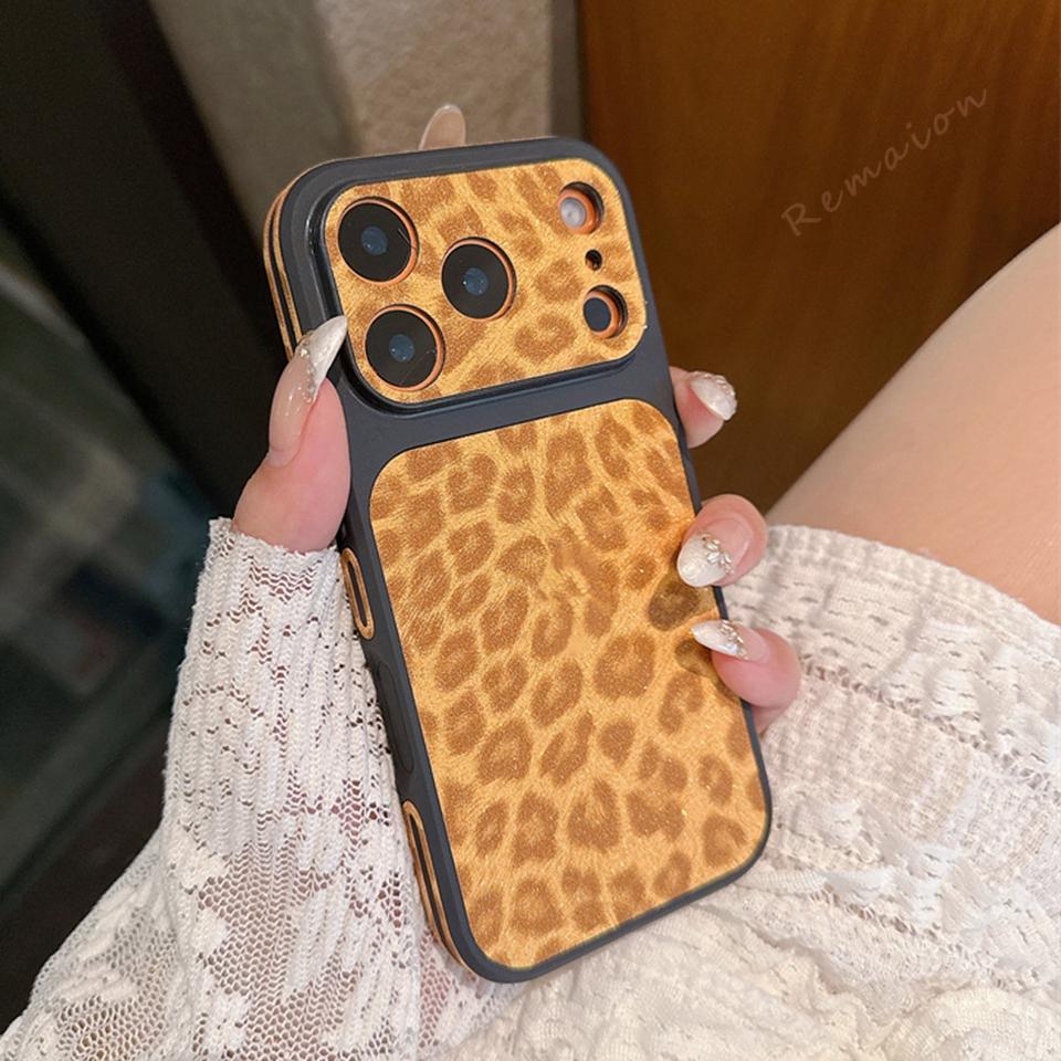 Новый официальный сексуальный чехол с леопардовым принтом для iPhone 17 13 14 15 16 17 Pro Max 16 15 14 Plus Большие окна Ударопрочный защитный чехол