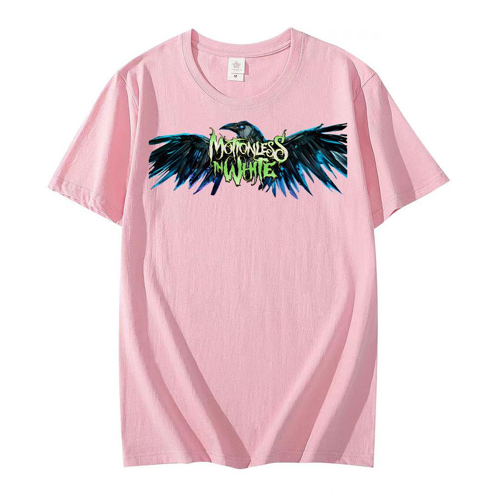 Motionless in White Тур 2025 Футболки Новая Мода Женская/Мужская Одежда с Принтом Летняя Хлопковая Футболка с Коротким Рукавом и Круглым Вырезом Топы