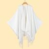Street Women's Scarves Are Versatile In Autumn and Winter, Air-conditioned Rooms Are Warm and Dual-purpose, Monochrome Fringed Shawl Cape
