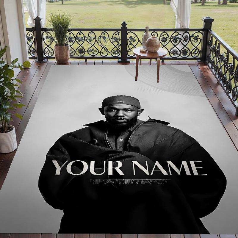 Custom Text Kendrick Lamar Pattern Floor Rug Soft Indoor Carpet Mat Living Room Bedroom