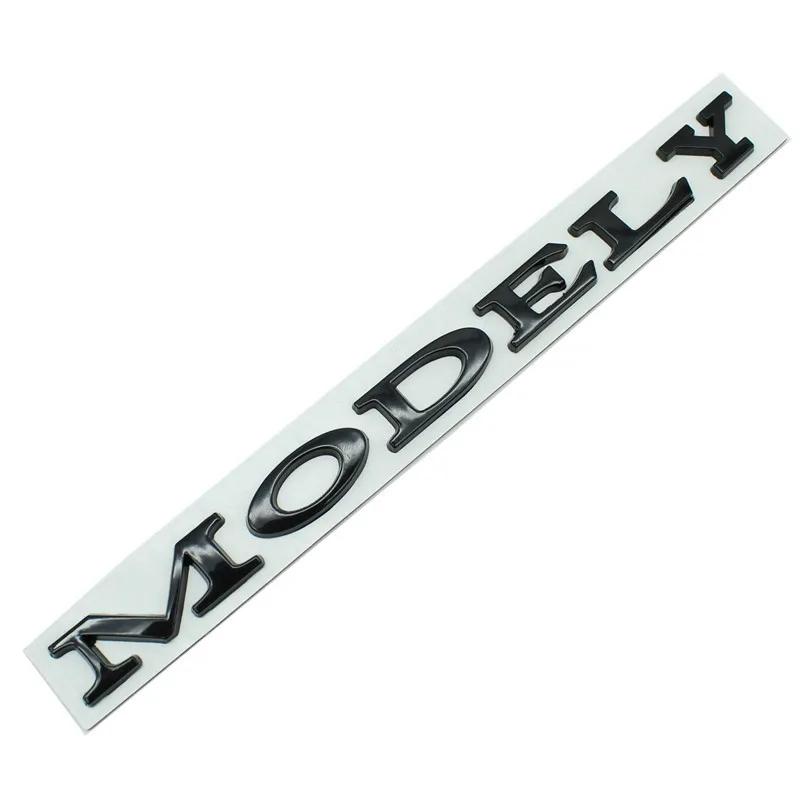 ICTB3 Model Y Logo Sticker for Tesla ModelY Creative Letter Stickers Tail Trunk 3D Zinc Alloy Emblem Badge Styling Car Modification