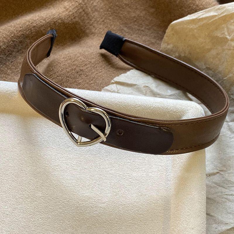 1 шт. Цвета осени! Кофейного цвета пряжка ремня, повязка на голову в форме сердца, новая женская повязка на голову, повязка на голову Майяр