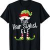 Hair Stylist Elf Group Christmas Funny Pajama Party T-Shirt