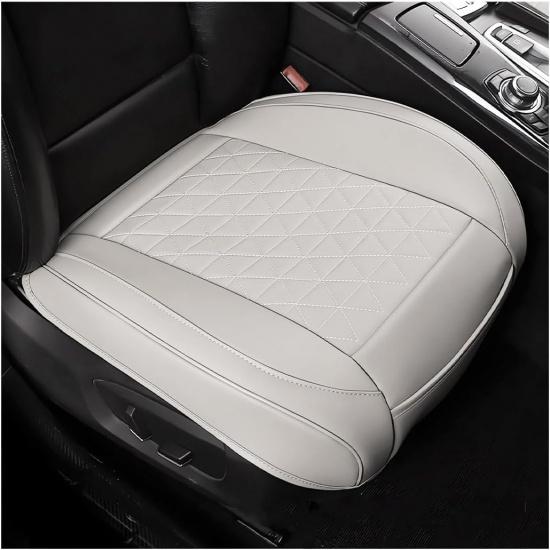 Augeny Car Front Bottom Seat Cover, Leather Auto Front Seat Full Wrap Protection Cushion, Anti-Slip Seat Cover Pad Fit for 95% Vehicles, Universal