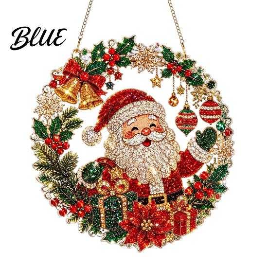 Сверкающая holiday window hanging Рождественская картина из страз Suncatcher Kit DIY Искусственный жемчуг Арт Акриловый набор Поделки для взрослых Начинающий Рождество