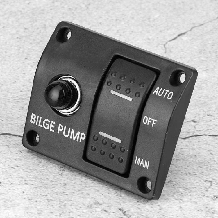 3 Way Marine Switch Panel 3 Position Marine Bilge Pump Switch Panel Waterproof Switch Panel Easy to Use for Bilge Pump