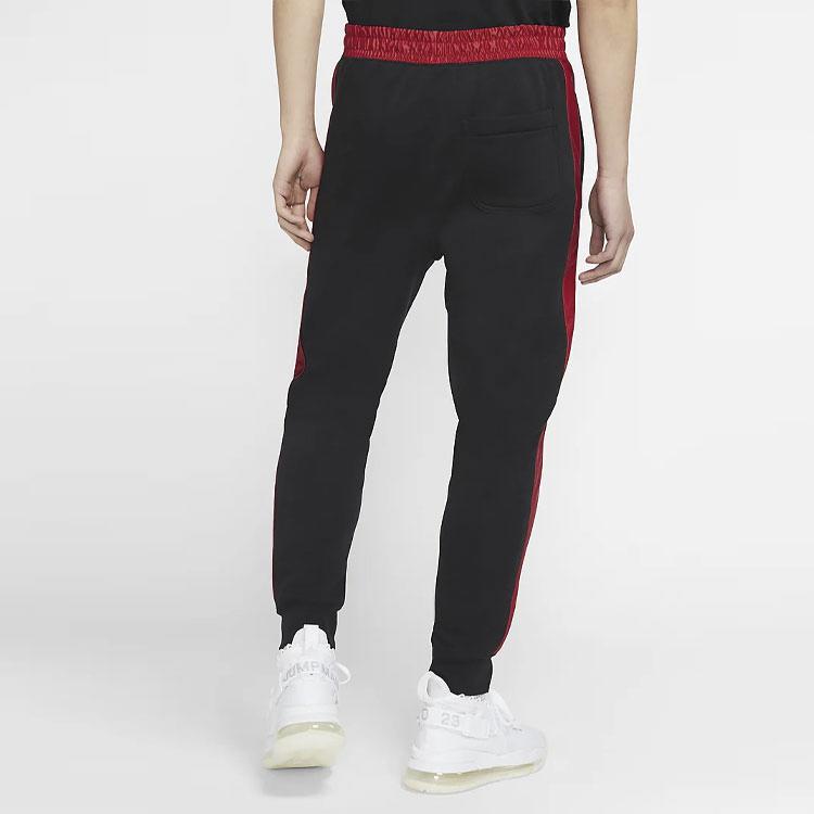 Jordan Remastered Fleece Pants With Embroidered Patch Logo Men Bottoms Black CT6286-010