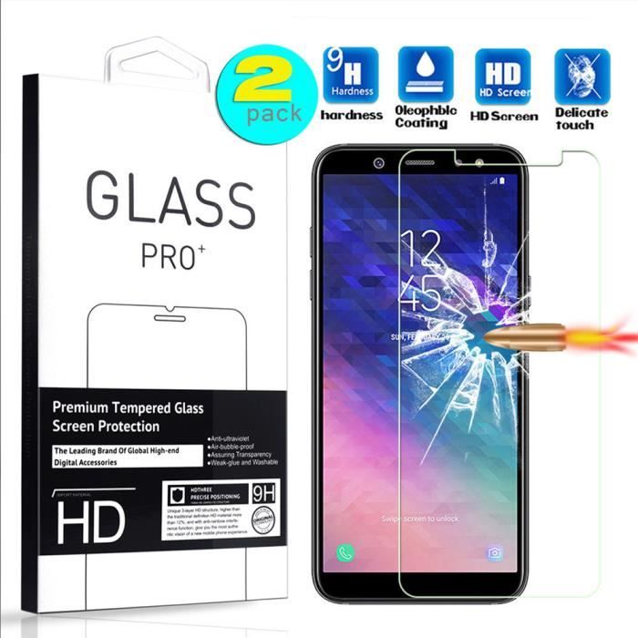 Screen Protector - Tempered Glass - Samsung Galaxy A6 2018 - Ultra Slim - Anti-scratch - 2 Pack