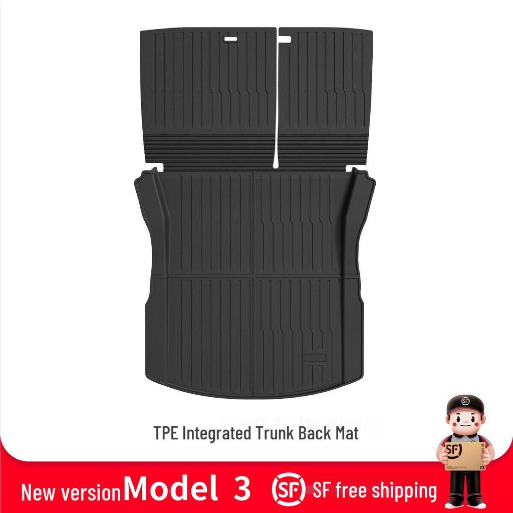 Qixian Trunk Mat Set for Tesla Model Y (Refreshed Version) - TPE Front & Rear Mats