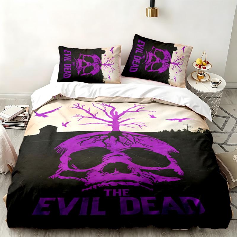 Evil dead 3pc set Perfect for bedroom use Comfortable bedding set includes a duvet cover and two pillowcases Ideal birthday or Christmas gift