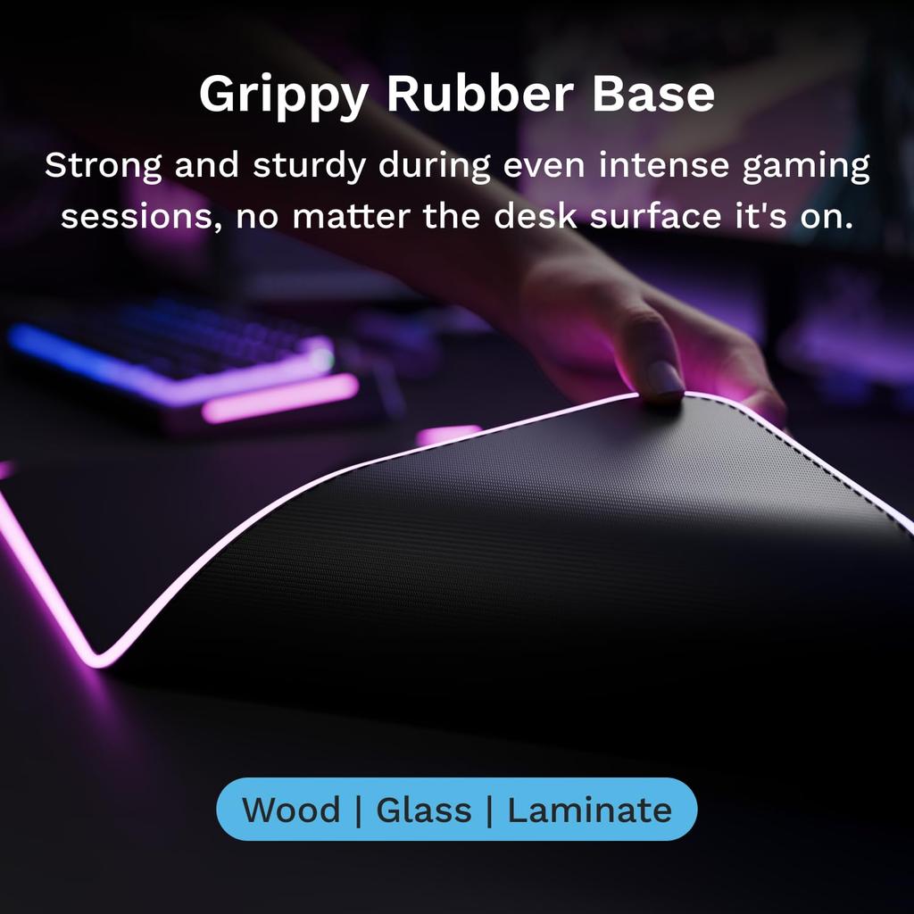Великолепный Коврик для мыши 2 GLED XXL Черный RGB-подсветка Тканевый Игровой коврик для мыши x MS0774 (915 460мм) GLO-MP2-GLED-XXL-B