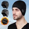 Winter Cycling Helmet Liner Hat with Glasses Holes Ear Protection Elastic Anti-slip