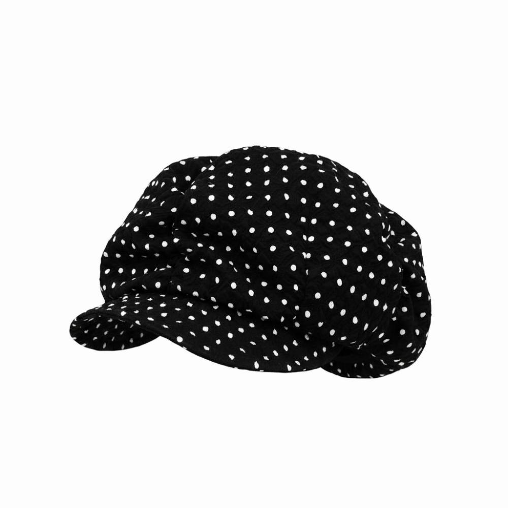Versatile Oversized Cloud Hat Polka Dot Print Beret Trendy Octagonal Hat for Women