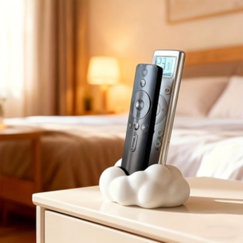 3D Cloud Shaped Remote Control Holder Adorable Desktop Storage Organizer for Home Office TV Area Coffee Table