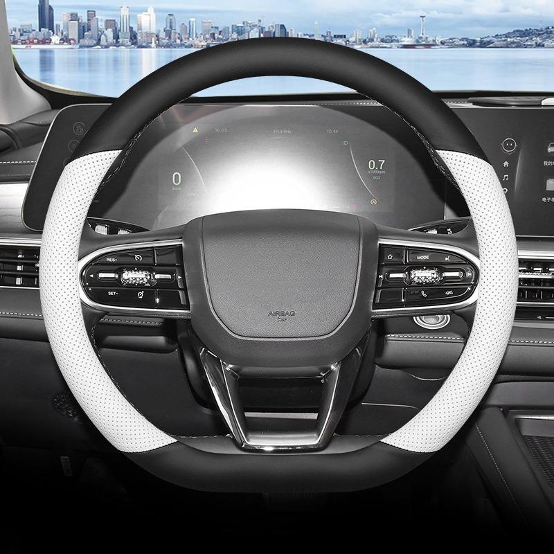 Кожаная накладка на руль автомобиля для Chery Tiggo 8 5 7 9 5X Arrizo 5 8 9 EXEED Автоаксессуары Противоскользящий чехол на руль автомобиля