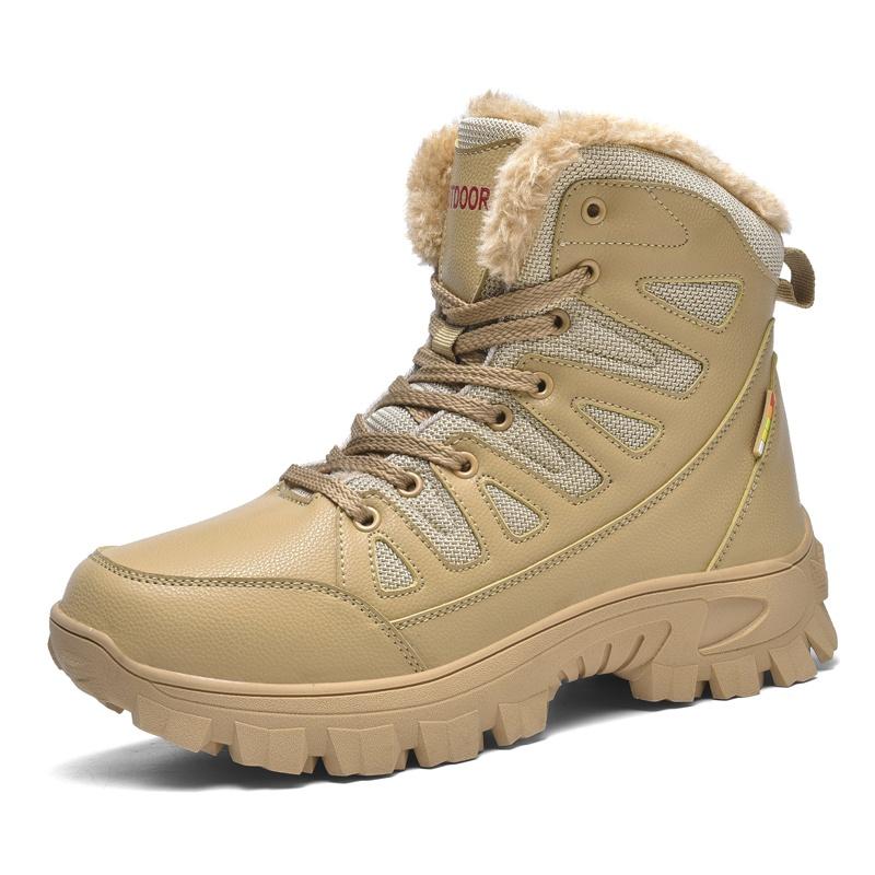 Unisex Large Size Warm Lined Boots High Top Shoes Winter Walking and Commuting Casual Outdoor Travel Daily Boots Style Sizes 39-48
