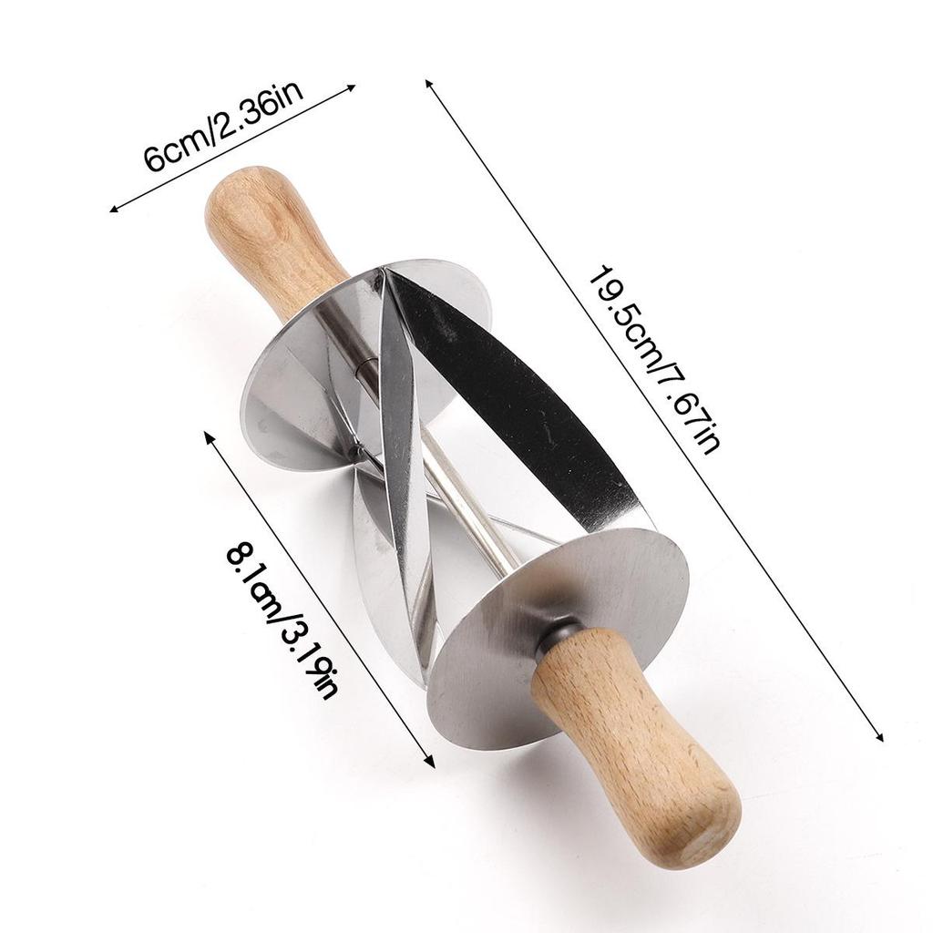 Stainless Steel Croissant Roller & Slicer Tool