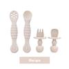 Silicone Baby Spoons Self Feeding Set Anti-Choking Soft Tip Toddler Utensils