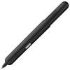 LAMY Pico Black Ballpoint Pen - Innovative Pocket Pen - One Push To Full Size - Metal Body, Medium Tip - Compact Black Refill LAMY M 22 Included