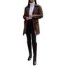 NOORA Women's Real Lambskin Leather, Trench Coat Jacket, Business Meeting,Cout,Cafe Date Cout, Best Gift Birthday For Her,