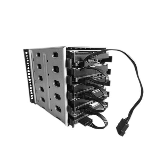 5 Slots 3.5inch HDD Cage Rack SATA SAS Hard Driver Tray Caddy