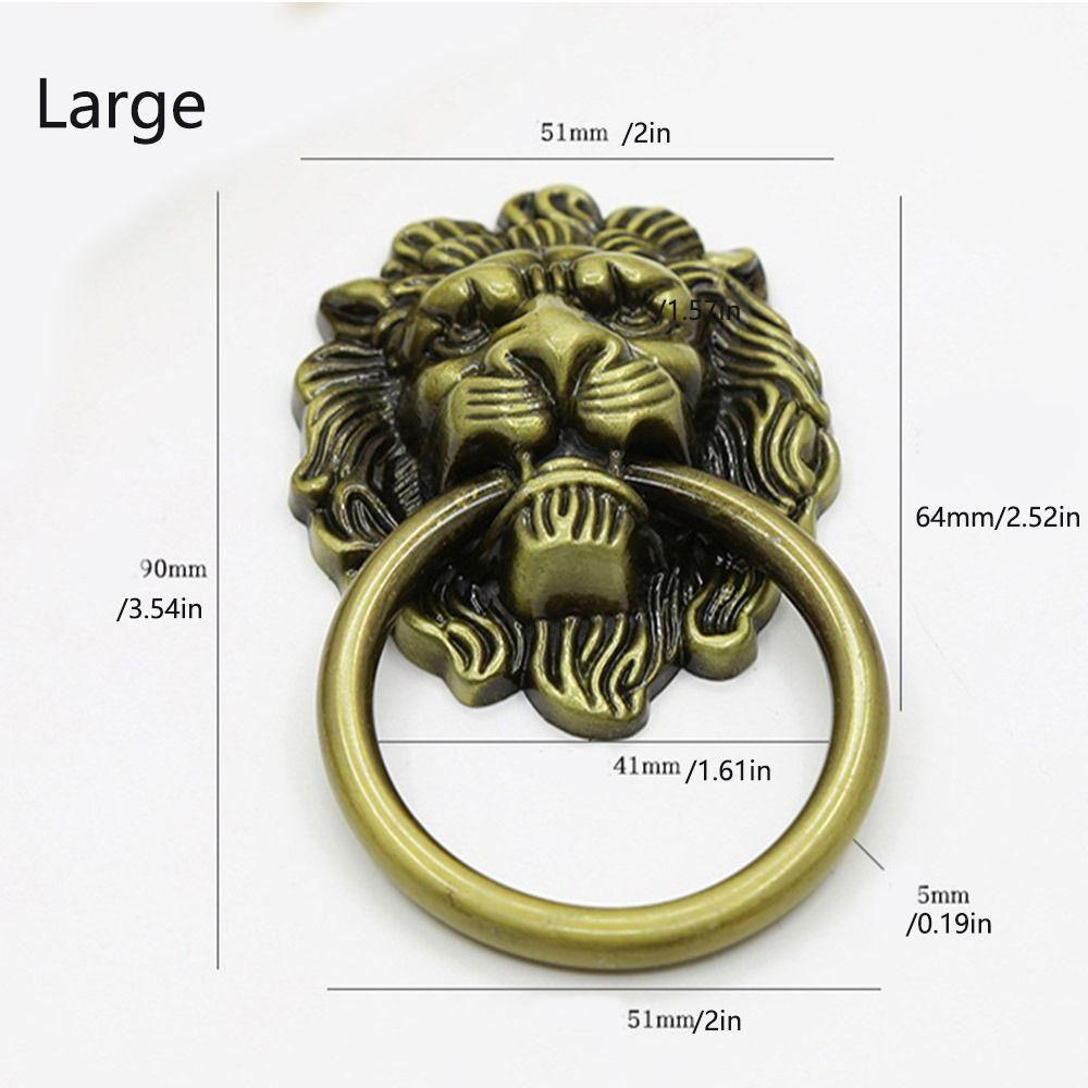 Классическая ручка в виде головы льва с одним отверстием, ручка для шкафа, ретро-антикварные дверные ручки для шкафа
