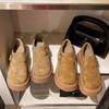 2024 New Popular Winter Pedal Small Fashionable Retro Loafers Muffin Platform Single Shoes Increase Height Outer Wear