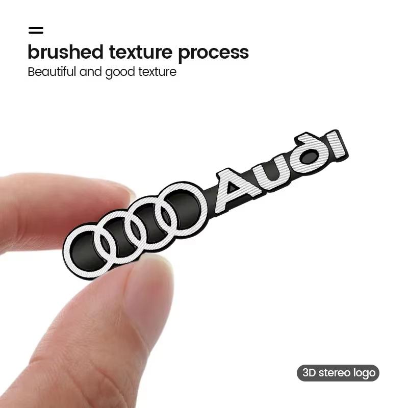 Car Styling 3D Aluminum Speaker Audio Stickers Badge Emblem Decal For AUDI A4 A3 A5 A6 A1 A7 A8 Q2 Q3 Q5 Q7 Q6 S3 S4 S5 S6 TT