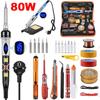Набор паяльников 80 Вт, сварочный инструмент с регулируемой температурой, набор припоев 110 В 220 В, паяльная станция