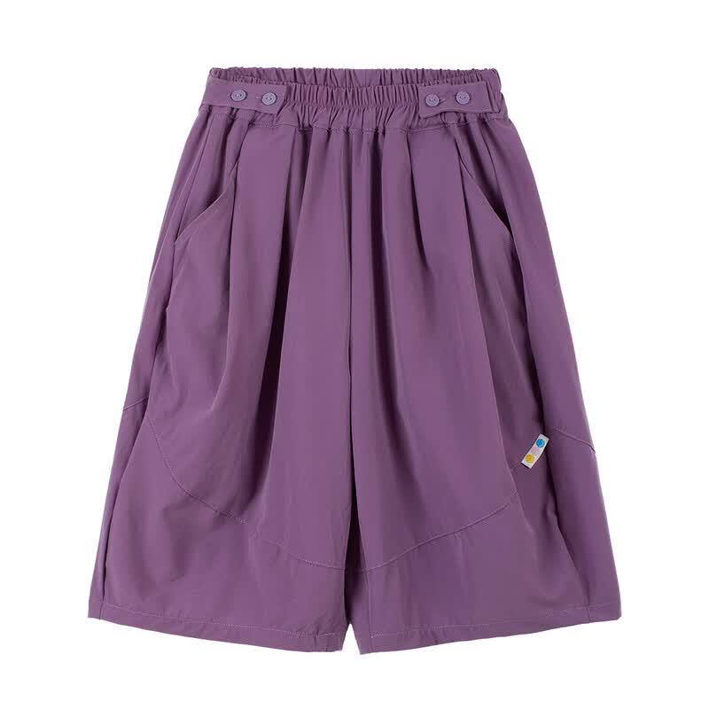 Girls' 7A Antibacterial Cool-Feeling Quick-Drying Breathable Pants