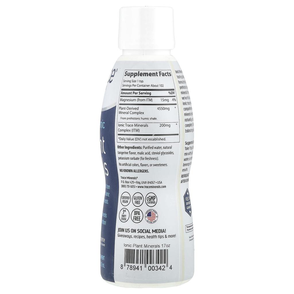 Ионные растительные минералы, вкус мандарина, 503 мл(17 жидких унций)