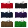 Solid Color Stretch Rectangular Table Skirt for Banquets and Conferences