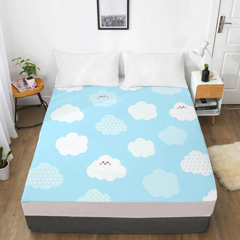 Children Elastic Fitted Sheet Bed Sheet With An Elastic Band Bedding For Kids Baby Child Mattress Cover Single 160x200 Bed Train