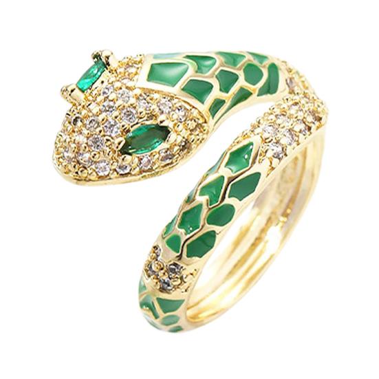 Yousheng женское кольцо на палец с регулируемым отверстием, сверкающие стразы, кольцо в форме змеи, коктейльное ювелирное украшение для вечеринки, подарок