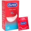 Durex FEELING XL - 12 Préservatifs Fins Et Extra Larges Pour Homme, Largeur Nominale 60mm