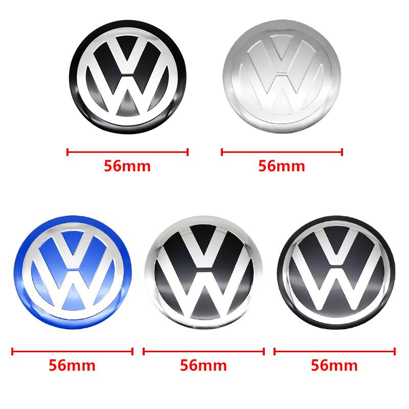 4PCS Car Wheel Center Hub Cap Logo Sticker Emblem Badge Cover For VW Volkswagen Polo Golf Passat Tiguan Jetta Touareg Magotan