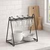 6 Cups Vertical Coffee Cup Rack Iron Cup Plate Rack Sturdy Cup Drying Stand  Coffee Mugs