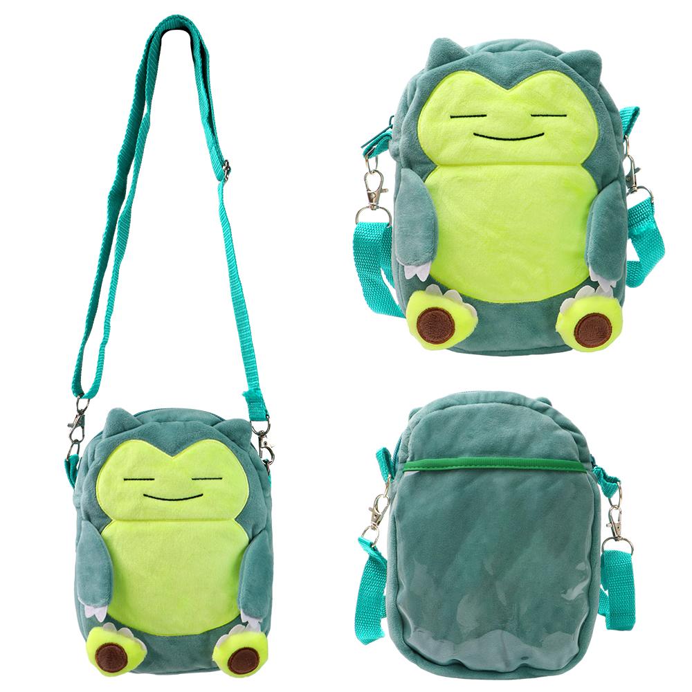 Gengar Lucario Mimikyu Snorlax Plush Shoulder Bags Psyduck Rowlet Pikachu Toys Kawaii Anime Peluche Dolls Gifts