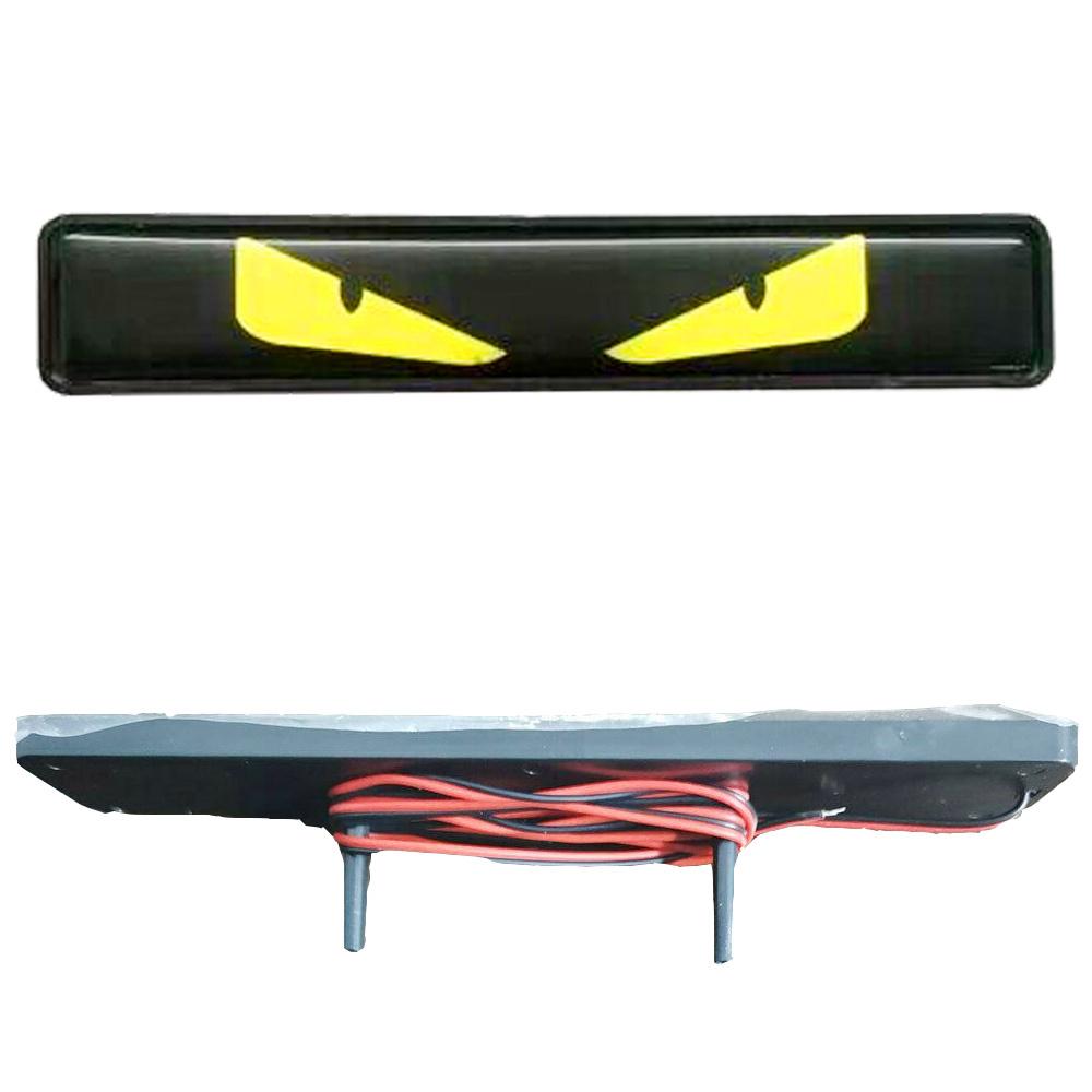 1x передняя решетка автомобиля, значок на задней панели, наклейка с подсветкой, светодиодная эмблема, глаз демона