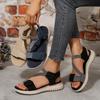 Foreign Trade Large Size Platform Versatile Velcro Sandals Amazon 2025 Summer New European and American Sandals Women