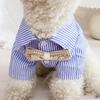 Striped Pattern Pet Clothes Thin Lightweight Canine Apparel Small Breed Dog Shirt  Home Leisure
