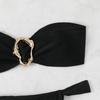 Split Sexy Swimsuit Tube Top Bikini Suit