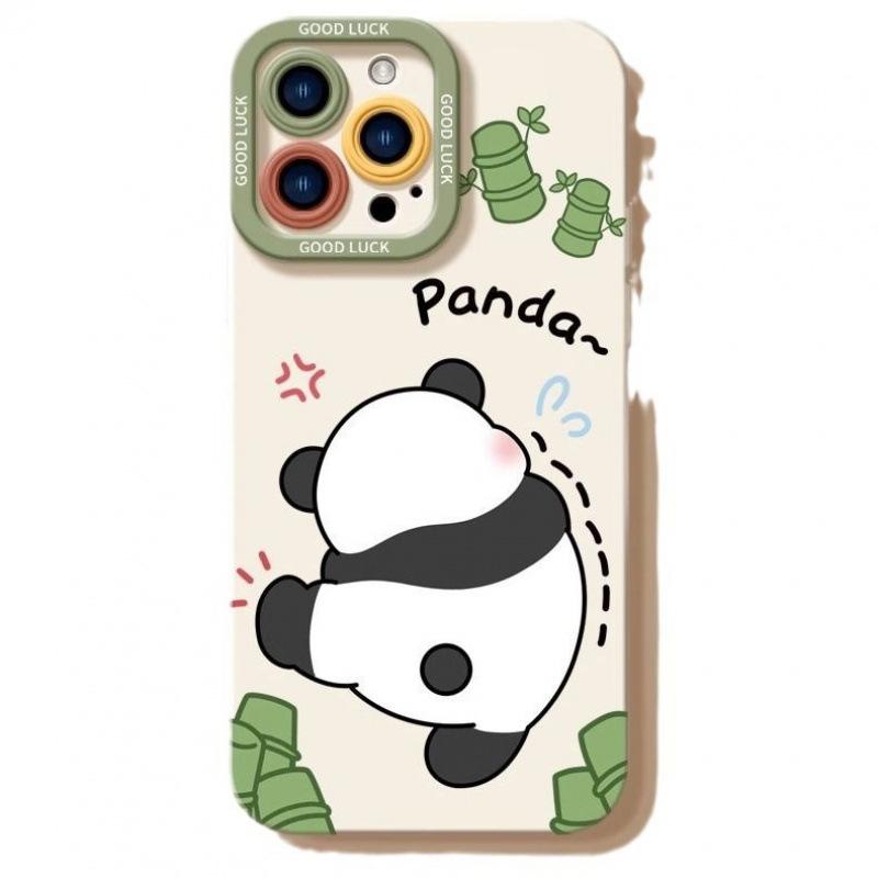 Панда Подходящий для Apple 16 Чехол для мобильного телефона 14plus Защитный чехол 12iphone Матовый 15promax Противоударный 13mi