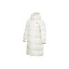 Li Ning Sports Lifestyle Series Solid Color Loose Long Down Jacket Women Outerwear Off-White AYMT370-1