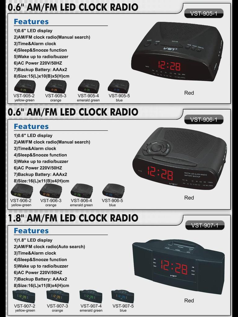 AM/FM LED Digital Alarm Clock Radio